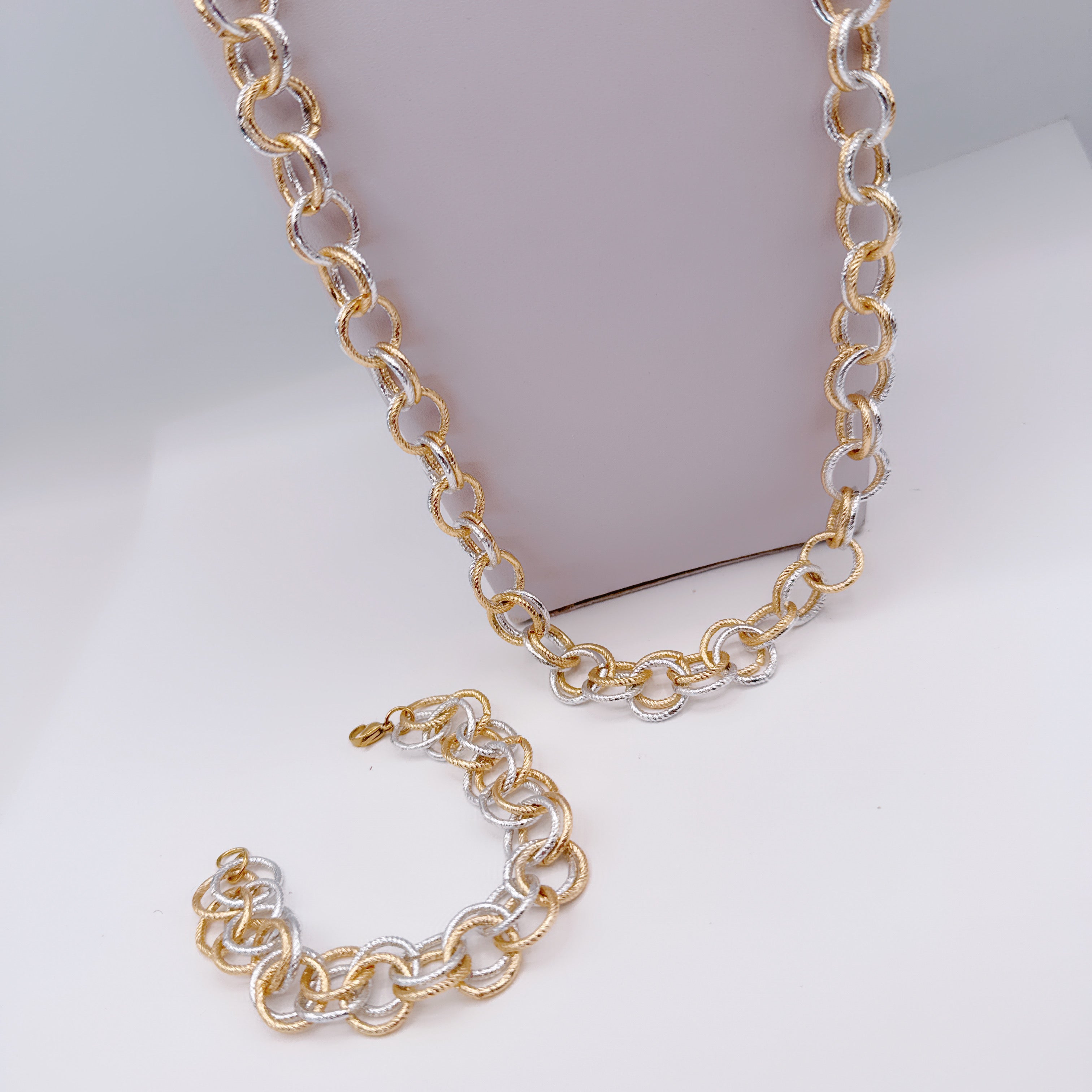 Collana & Bracciale Bicolor