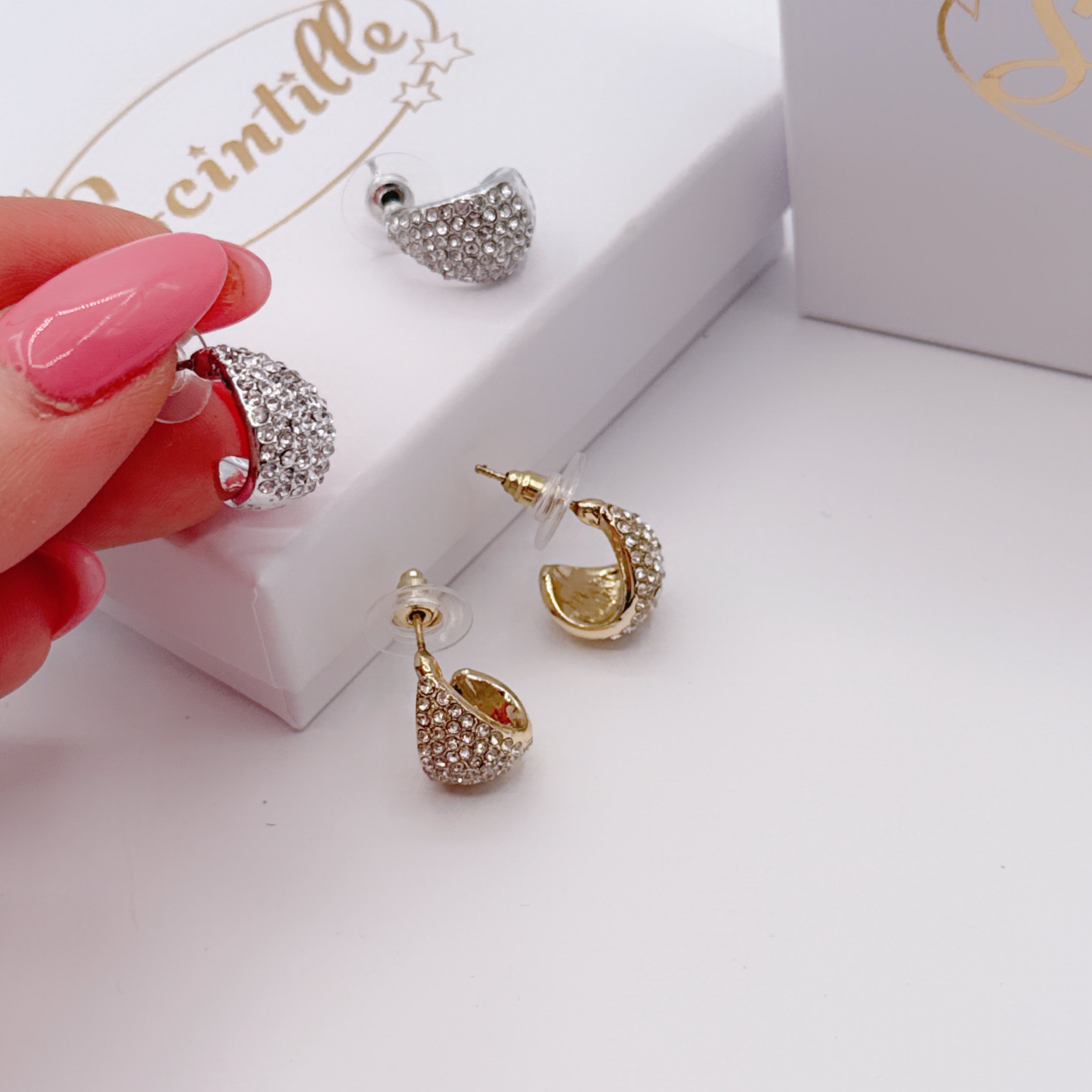 Orecchini Cerchio Strass