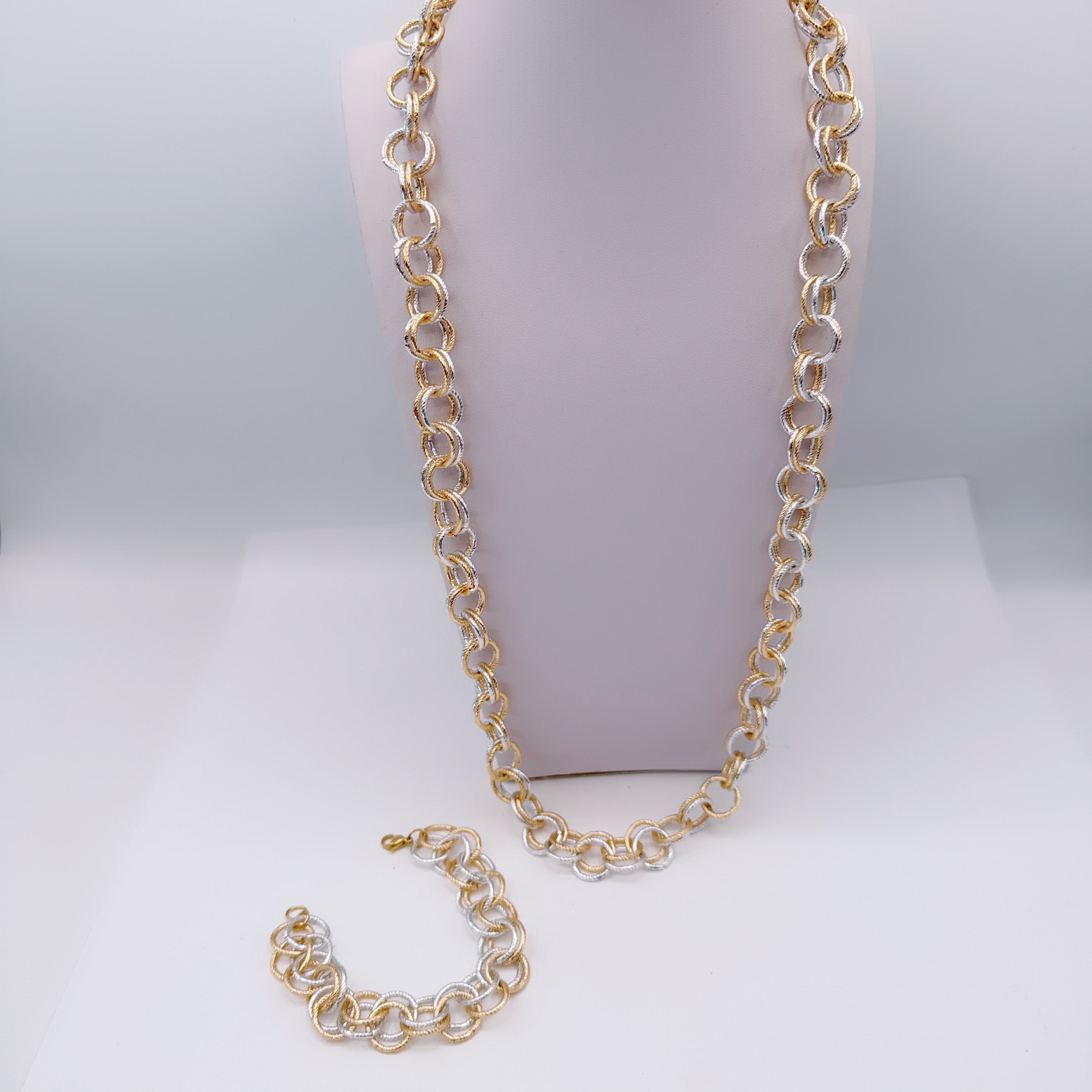 Collana & Bracciale Bicolor