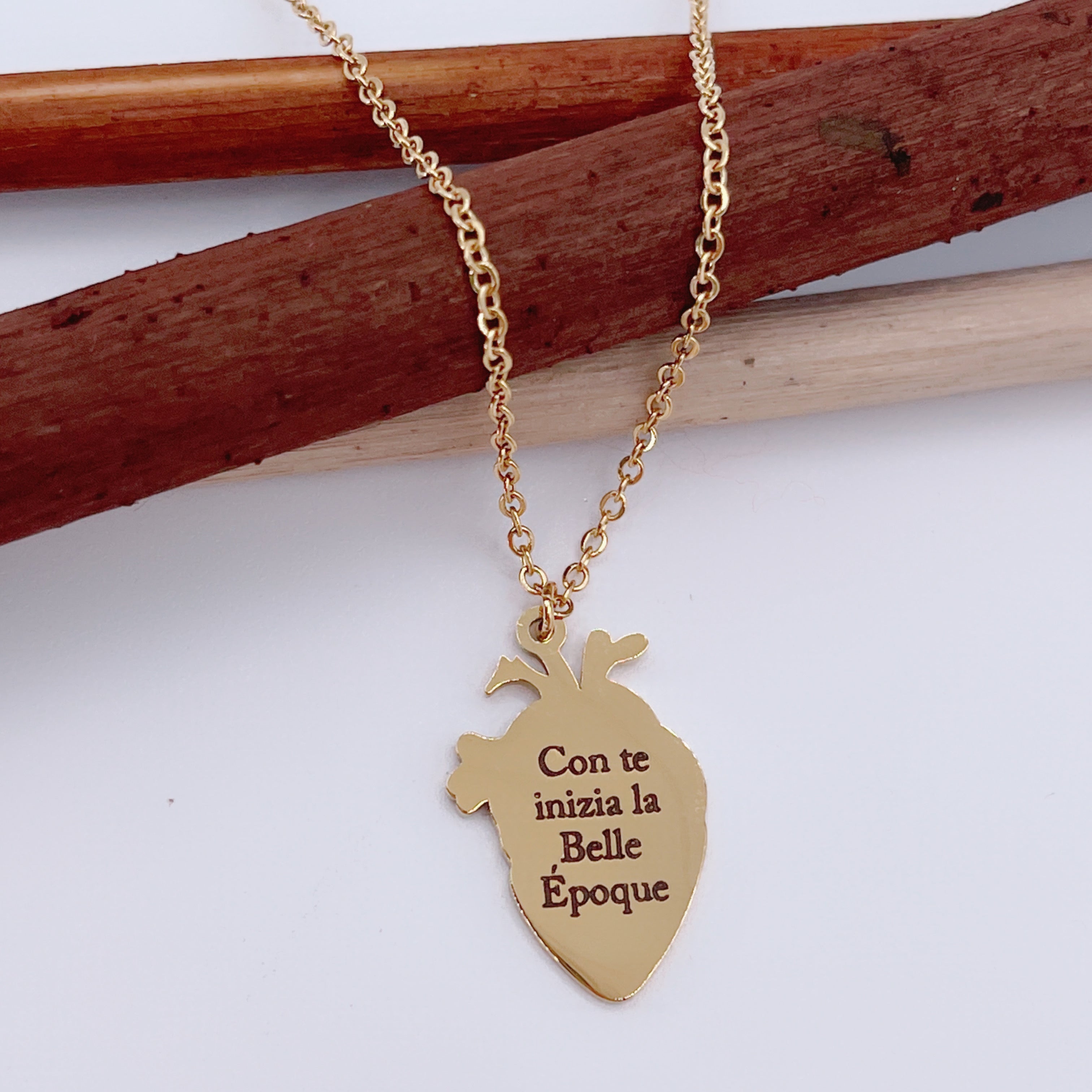 Miniblings Collana Cuore Anatomico - Catena 80 Cm - Ciondolo Organo In Gomma - Idea Regalo Medico