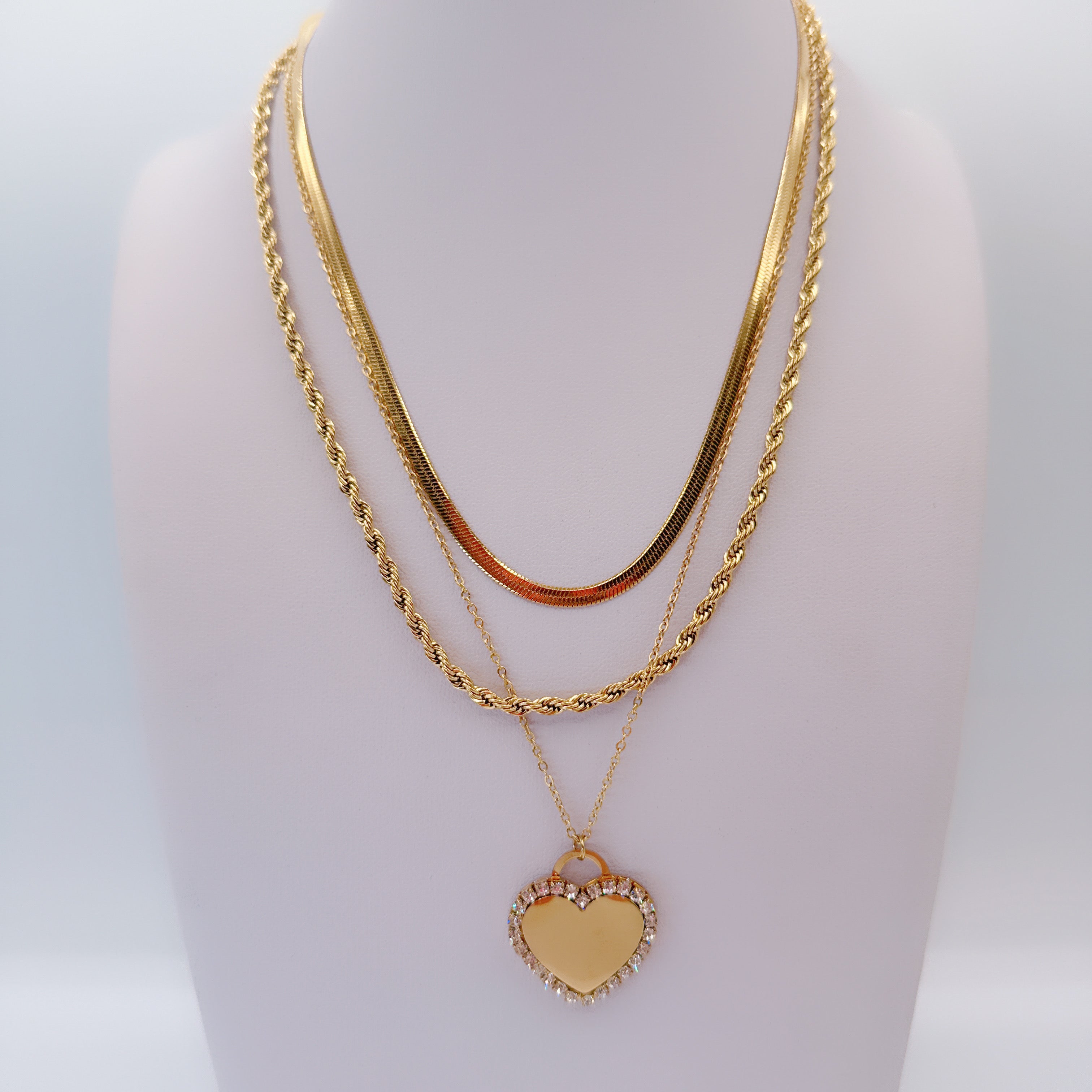Collana Trio Heart Lux